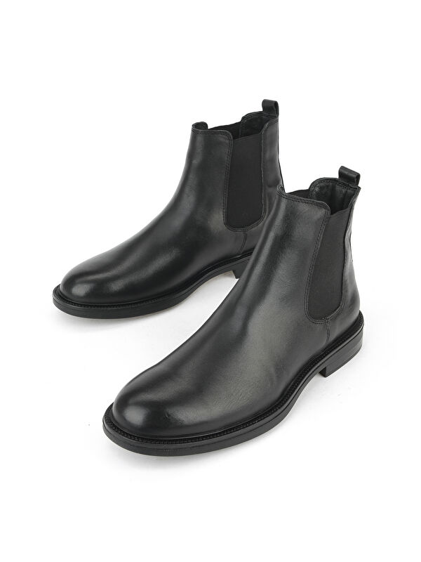 Erkek Hakiki Deri Bot 1531043Z41216 Siyah - Görsel 6