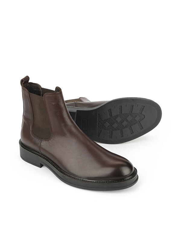 Erkek Hakiki Deri Bot 1531043Z028 Kahve - Görsel 5