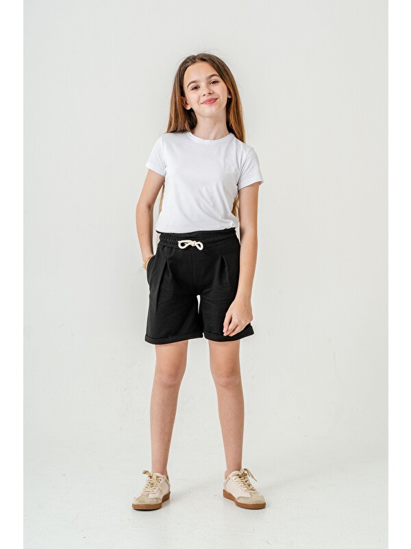 Mışıl Kids Duble Paça Kemer Kordonlu Kız Çocuk Şort