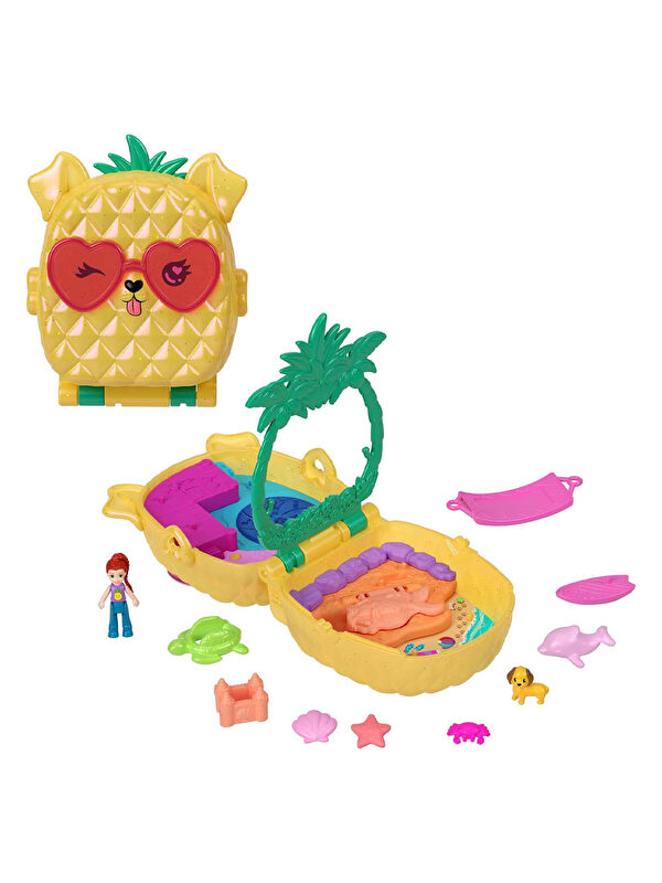 Polly Pocket Ananas Köpekçik Plajı Mini Oyun Seti JFV00