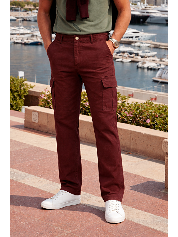 Comstar Erkek Relax Fit Kiremit Baggy Kargo Pantolon