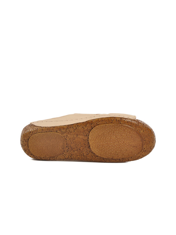 Bej Hakiki Deri Kadın Terlik 012 Z - Görsel 6