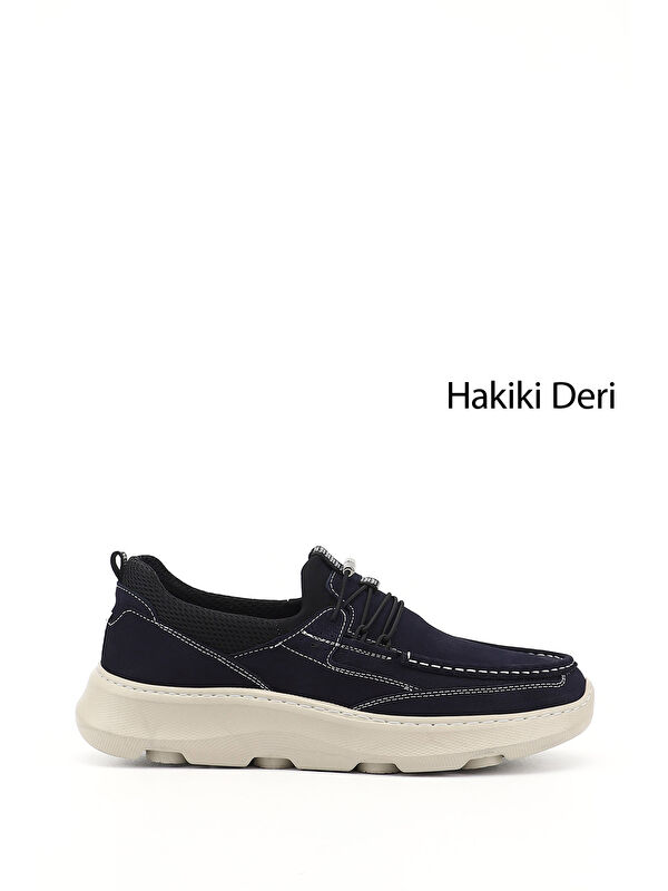 GÖNDERİ(R) Erkek LACİVERT Bağcıklı Hakiki Deri Comfort Ayakkabı