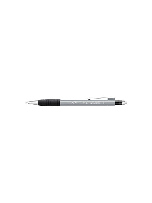 Faber-Castell Grip 1347 0.7 mm Versatil Kalem,Gümüş,Ergonomik Tutuş, Yaylı Uç