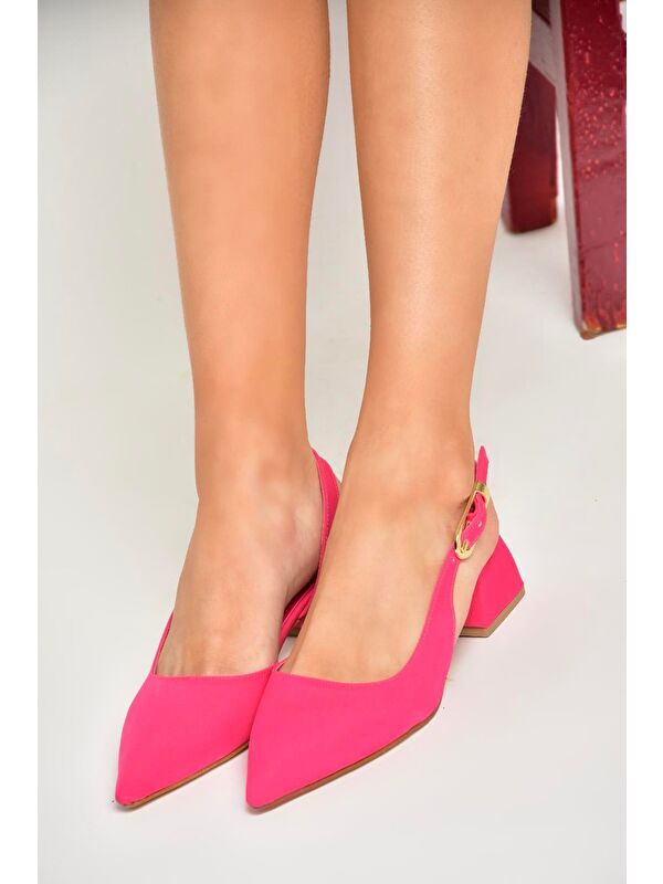 U9982124 Fuşya Kadın Topuklu Ayakkabı - Görsel 3