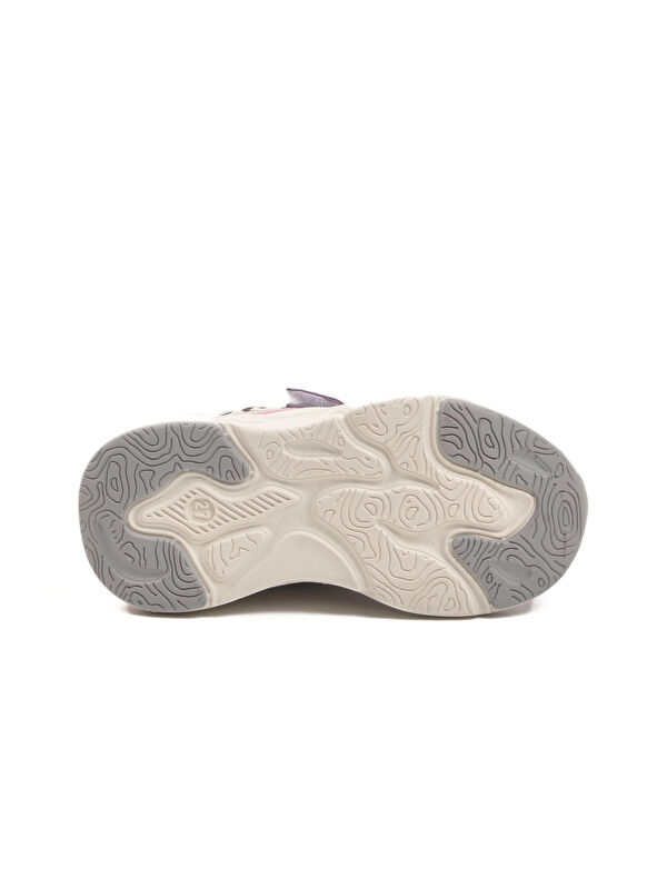 Lila Leopar Desenli Cırtlı Hafif Esnek Kız Çocuk Spor Ayakkabı Toti Cilt P - Görsel 6