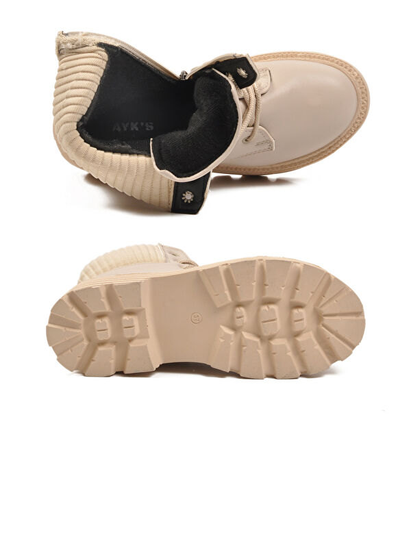 Bej Polarlı Kaymaz Taban Kadın Bot Serpa 5200 Z - Görsel 6