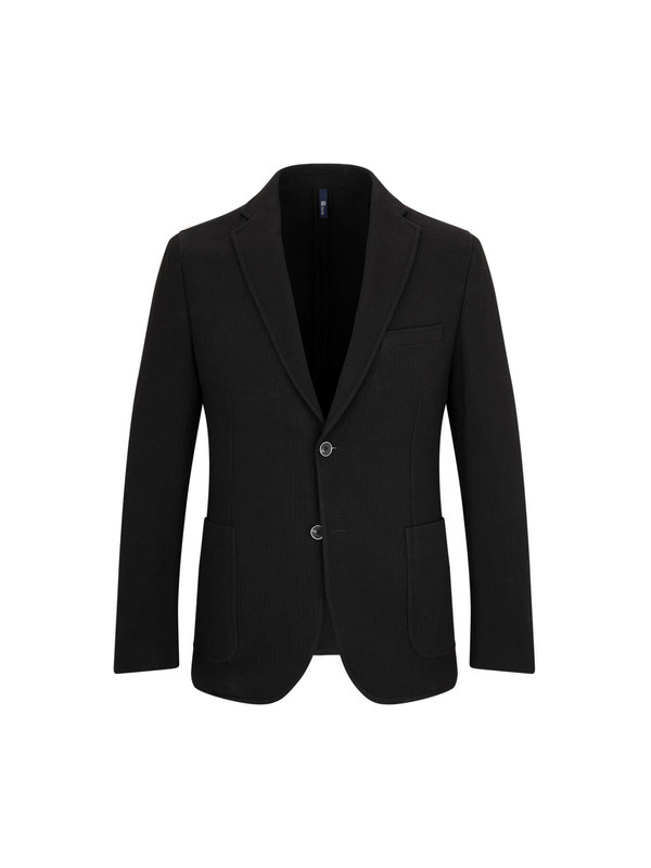 Hatemoğlu Siyah Slim Fit Mono Yaka Klasik Ceket