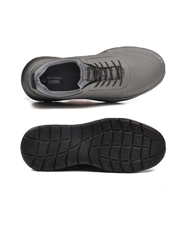 Füme Lastik Bağcıklı Hafif Esnek Erkek Spor Ayakkabı Kaif 2323 M - Görsel 6