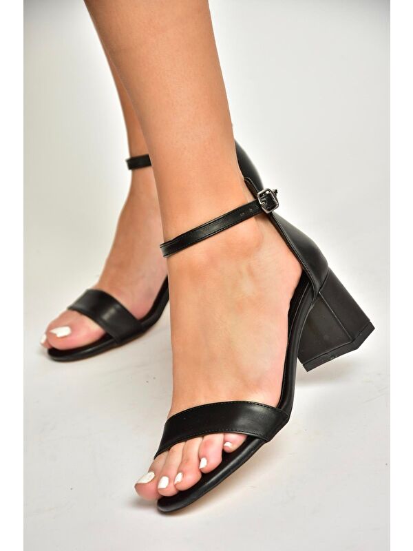 U5784510 Siyah Kadın Topuklu Ayakkabı - Görsel 3