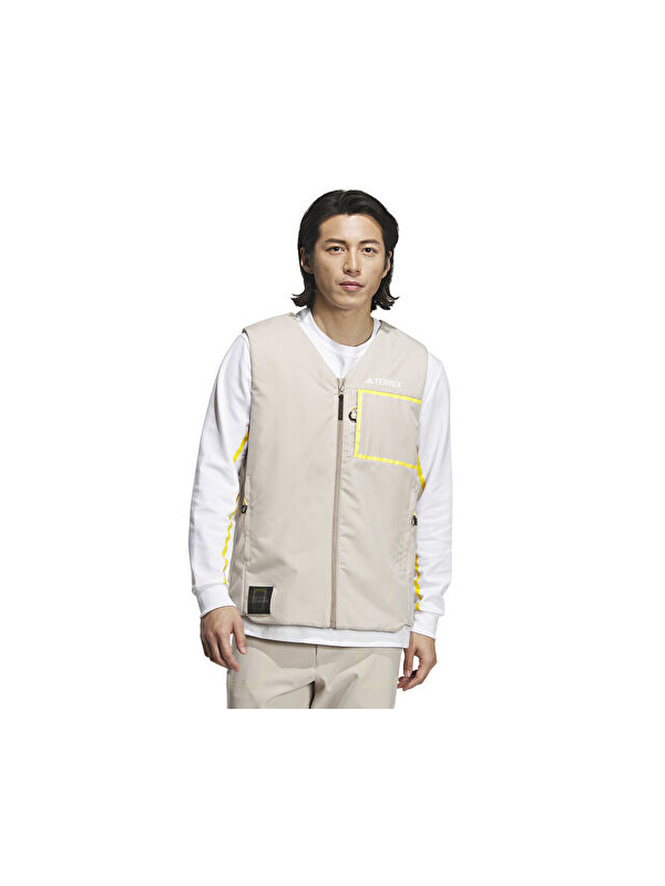 Adidas National Geographic Vest Erkek Outdoor Su Tutmaz Yelek IL8993 Krem