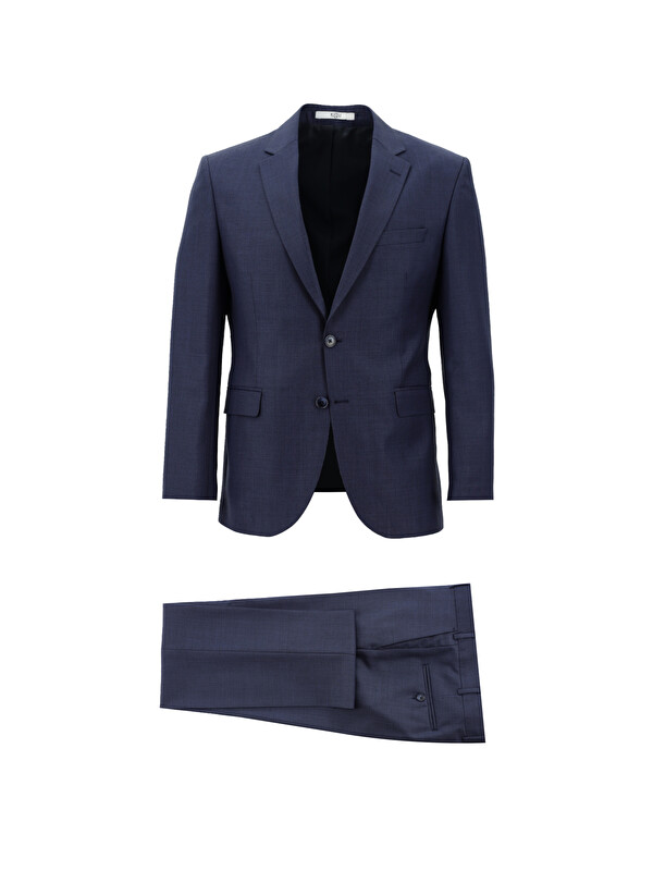 Kiğılı Slim Fit Dar Kesim Yünlü Klasik Takım Elbise