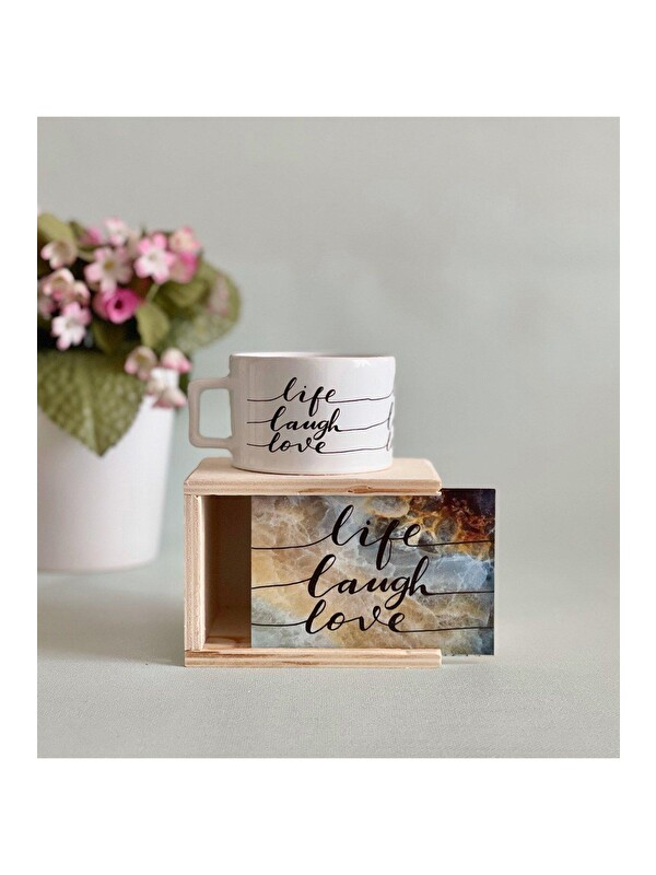 Bam Hediyelik Eşya Life Loung Love Tasarımlı Kutulu Kupa