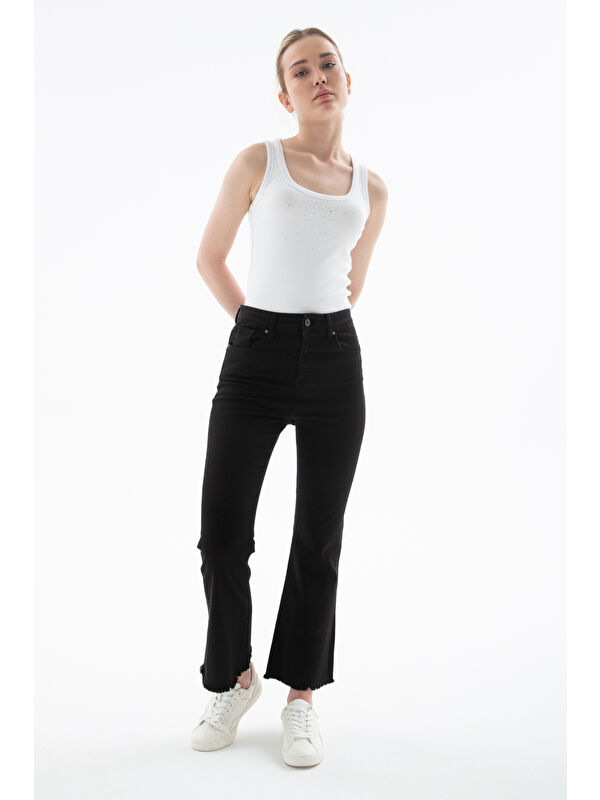 Fashion Friends Pamuklu Yüksek Bel Bol Paça Jeans 26Y0294K1