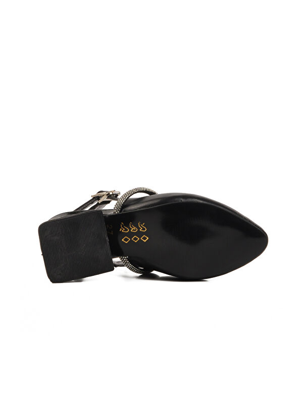 Siyah Taş İşlemeli Kız Çocuk Sandalet 253 RY 4091 P - Görsel 6