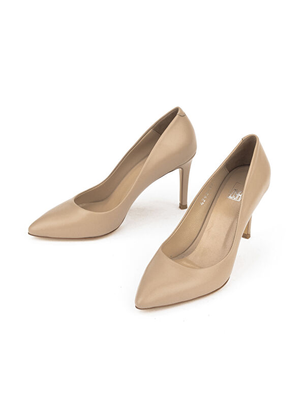 Kadın Hakiki Deri Topuklu Ayakkabı 1511030Z4292 Cappuccino - Görsel 5