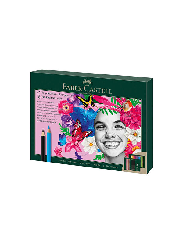 Faber-Castell Polychromos & Pitt Graphite Matt 40'lı Hediye Seti, Parlak ve Canlı Renkler