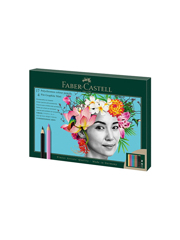 Faber-Castell Polychromos & Pitt Graphite Matt 23'lü Hediye Seti, Parlak ve Canlı Renkler