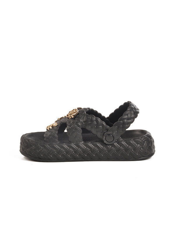 Siyah Eva Hafif Esnek Kadın Plaj Sandaleti 804 Z - Görsel 3