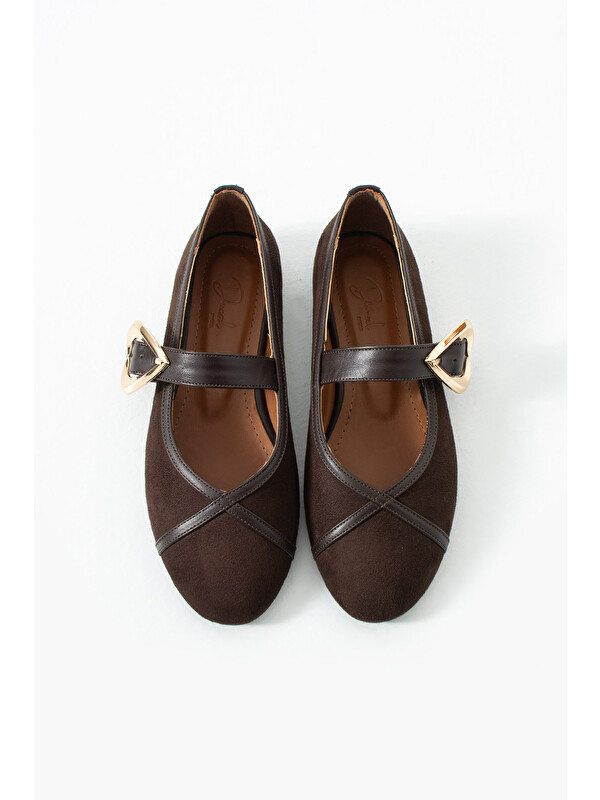 DUXAL SHOES Jadon Trend Kalp Tokalı Kadın Babet Günlük  Ayakkabı