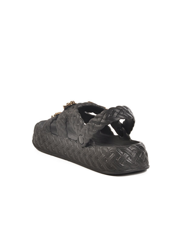 Siyah Eva Hafif Esnek Kadın Plaj Sandaleti 804 Z - Görsel 5