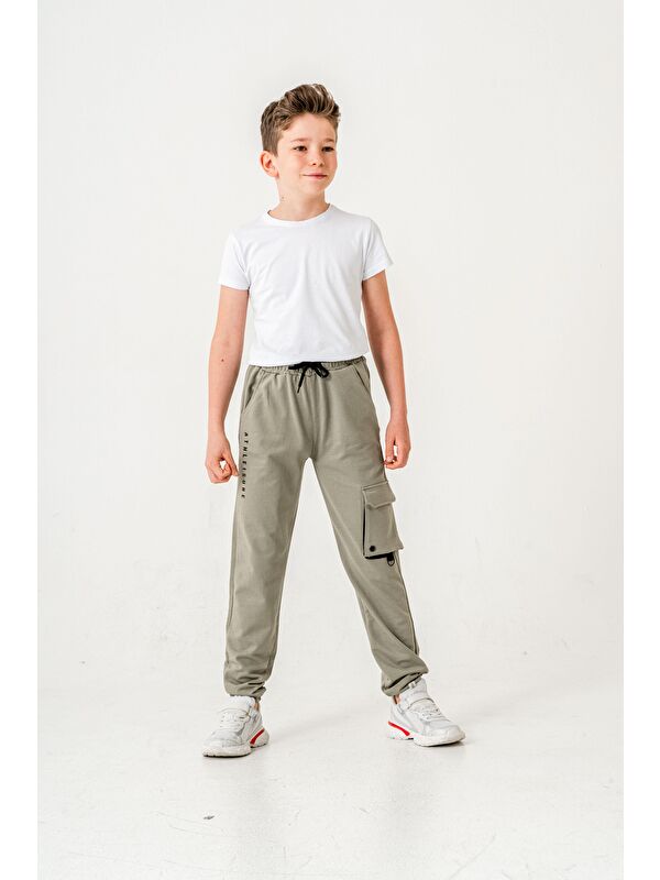 Mışıl Kids Athleisure Baskılı Kargo Cepli Erkek Çocuk Eşofman Altı