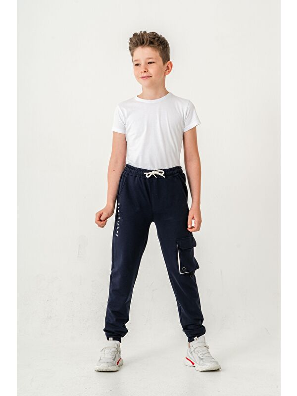 Mışıl Kids Athleisure Baskılı Kargo Cepli Erkek Çocuk Eşofman Altı