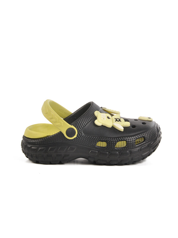 Ayakmod Siyah Eva Hafif Unisex Çocuk Sabo Terlik 960 P-F