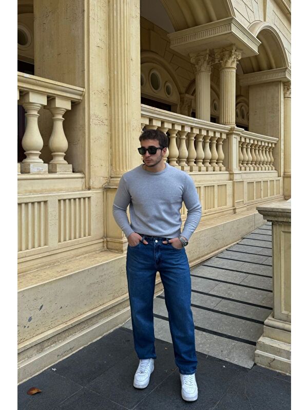 Livio Ferri Erkek Basic Boyfriend Kalıp Yıkamalı Jean Pantolon