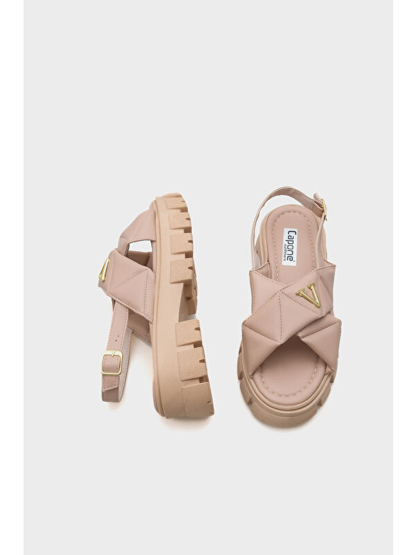 Chiquita Kalın Tabanlı Bilekten Bantlı Konfor Tabanlı Kadın Sandalet - Görsel 7