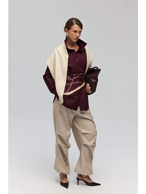 Mai Collection Dion Bej Deri Pantolon