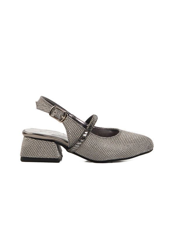 Platin Taş İşlemeli Kız Çocuk Sandalet 253 RY 4091 P - Görsel 2