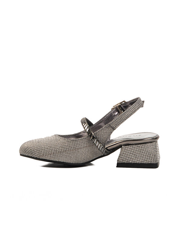 Platin Taş İşlemeli Kız Çocuk Sandalet 253 RY 4091 P - Görsel 3