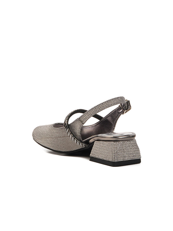 Platin Taş İşlemeli Kız Çocuk Sandalet 253 RY 4091 P - Görsel 5