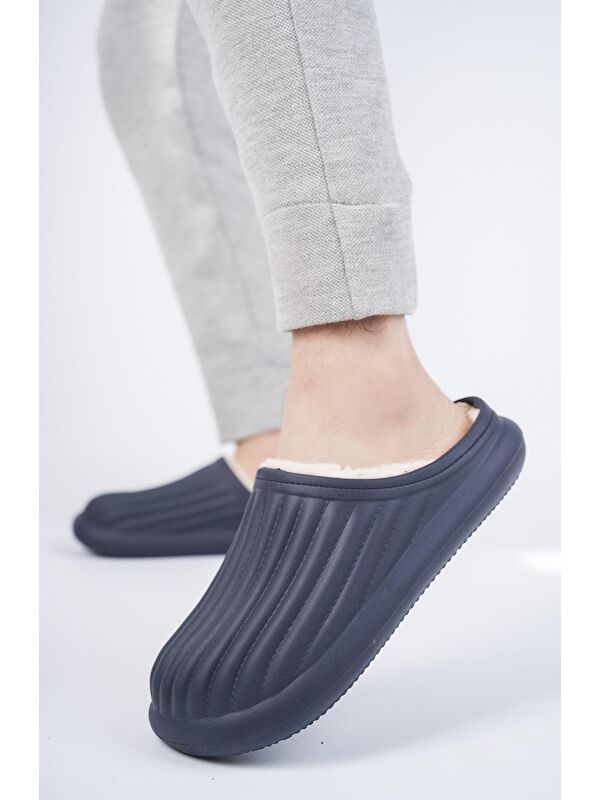 FLORA Kapalı İçi Yünlü Unisex Ev Terliği Kışlık Terlik Su Geçirmez - Görsel 7