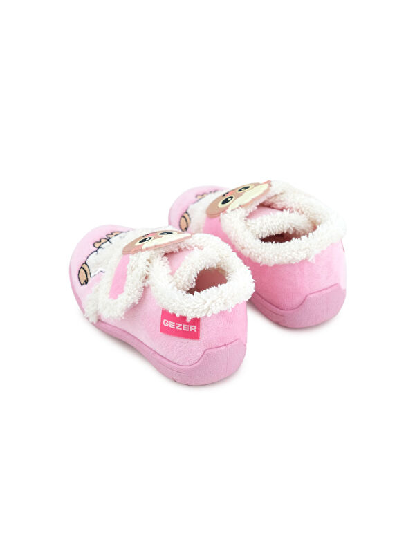 Bebe Kız Çocuk Kışlık Cırtlı Ayarlanabilir Günlük Kreş Panduf Ayakkabı - Görsel 5