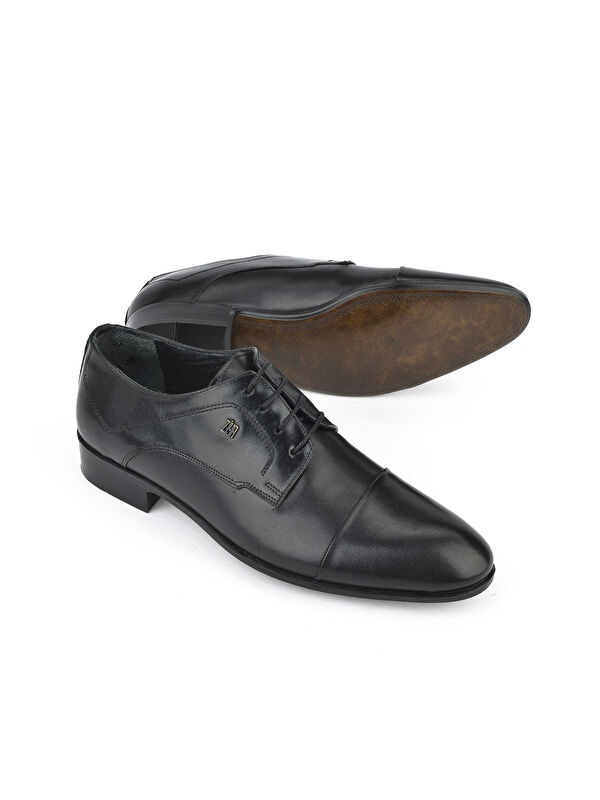 Erkek Hakiki Deri Klasik Ayakkabı 151985Z1040 Siyah - Görsel 5