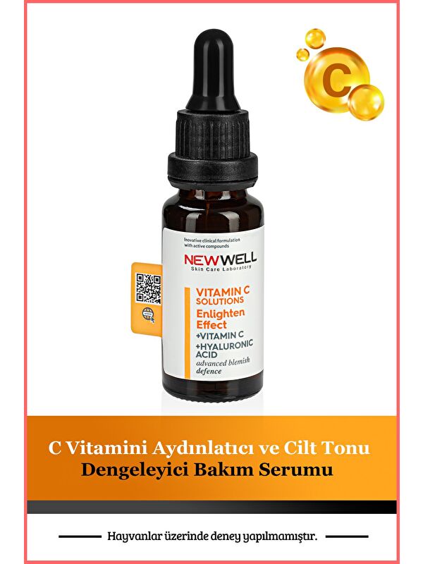 New Well C Vitamini Aydınlatıcı ve Cilt Tonu Dengeleyici Bakım Serumu 20 ML