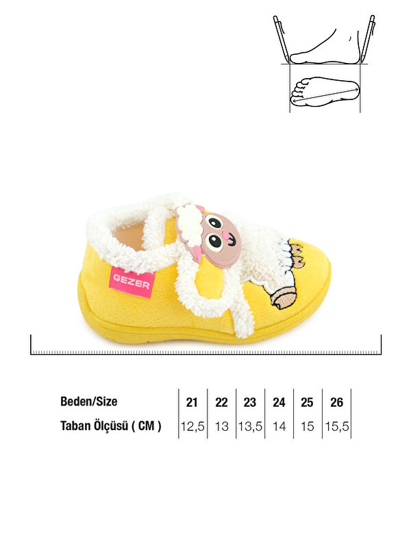 Bebe Kız Çocuk Kışlık Cırtlı Ayarlanabilir Günlük Kreş Panduf Ayakkabı - Görsel 3