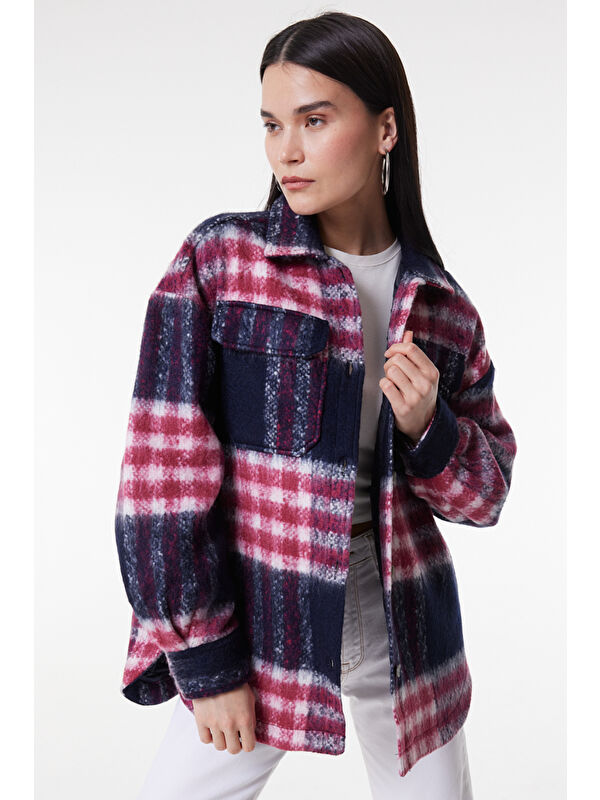 Lee Oversize Bol Kesim Çok Renkli Shacket Ceket