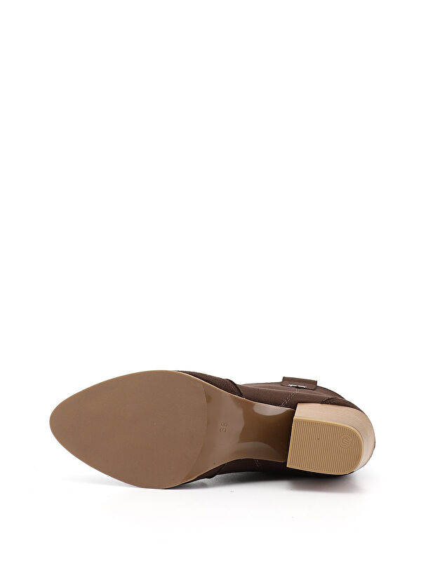 Gonderi(r) Kahverengi Gonderi(r) Sivri Burun Kadın Kalın Topuklu Kovboy Bot