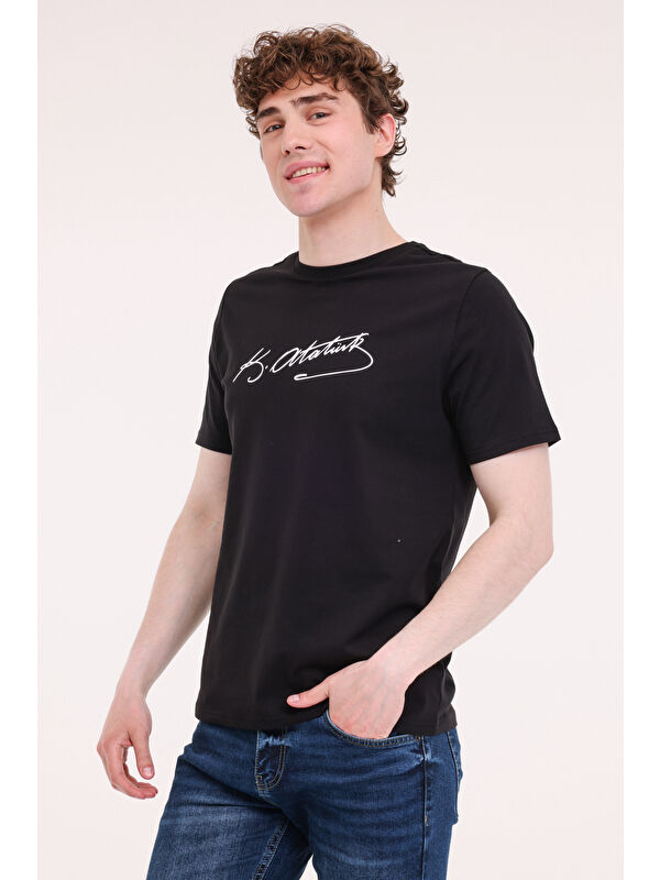 Kinetix UL 11ATA-Y50 5FX Siyah Unisex Kısa Kol Tişört