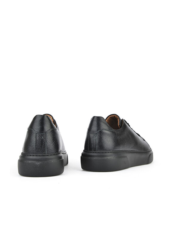 Erkek Hakiki Deri Sneaker 151423Z511 Siyah - Görsel 4