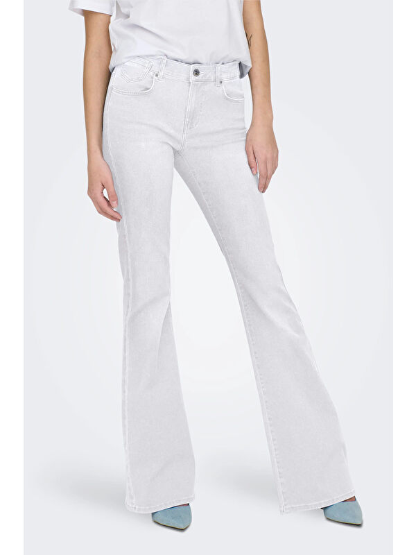 Only Onlreese Pamuklu Slim Fit Normal Bel Geniş Paça Jeans 15309845