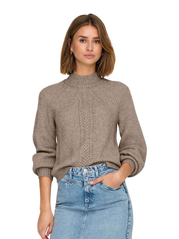 Only Onlkatia Regular Fit Yarım Balıkçı Yaka Örme Kadın Kazak 15324678