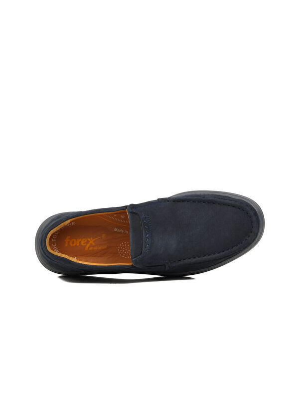 Lacivert Nubuk Anatomik Hakiki Deri Erkek Casual Ayakkabı 708 M - Görsel 5