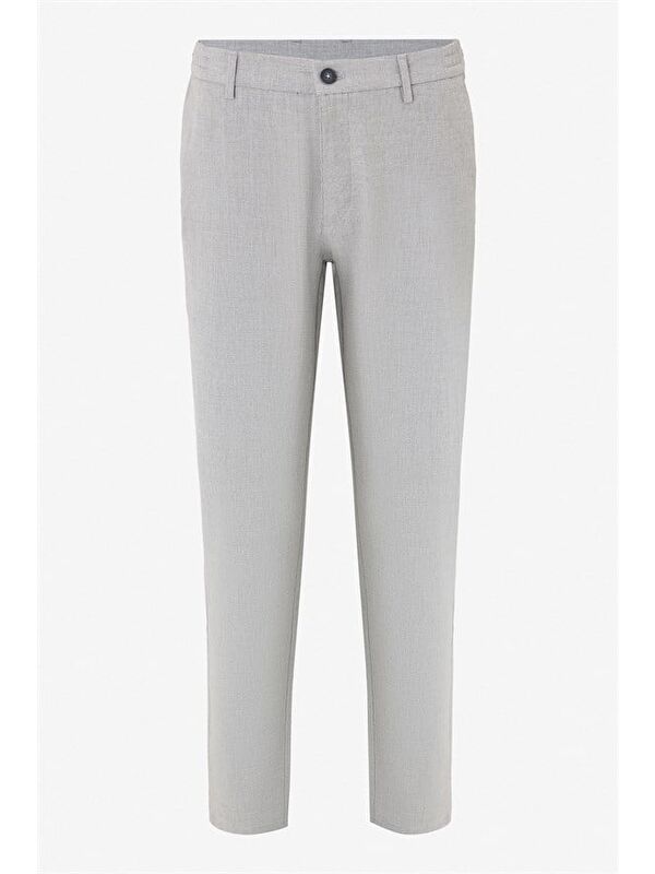 Süvari Gri Slim Düz Jogger Pantolon