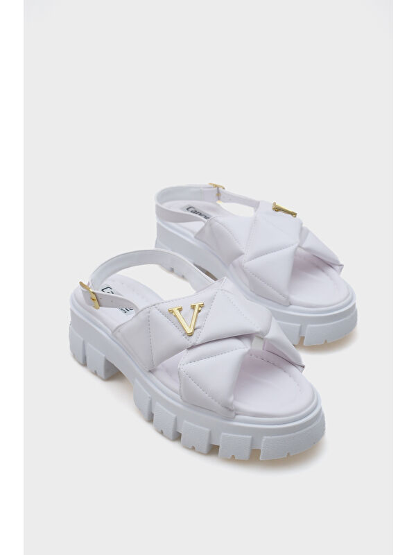 Chiquita Kalın Tabanlı Bilekten Bantlı Konfor Tabanlı Kadın Sandalet - Görsel 3