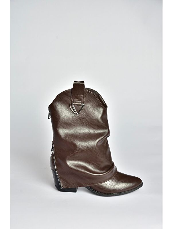 Kahverengi Kadın Bot V973601009 - Görsel 7