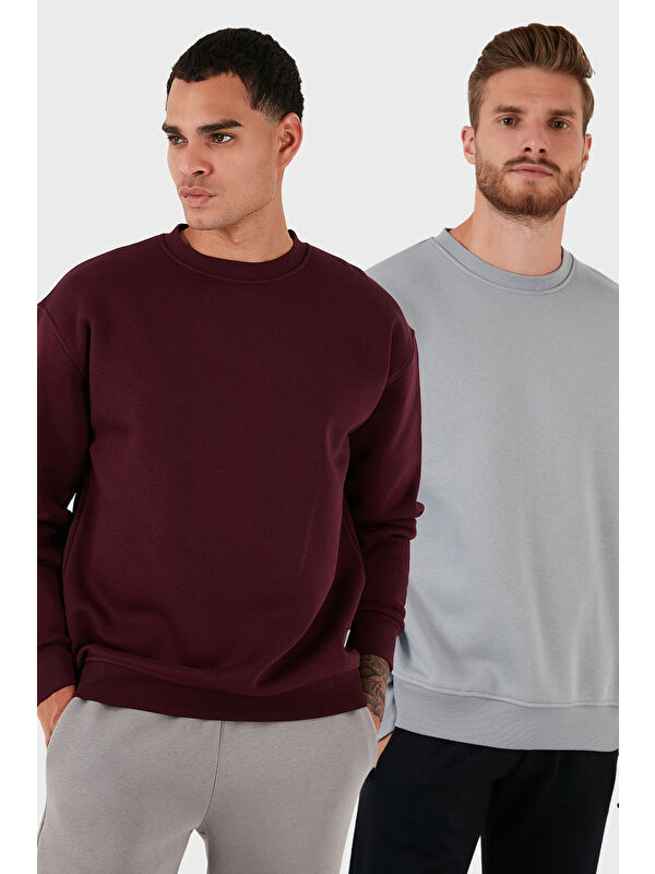 Buratti Regular Fit Bisiklet Yaka Şardonlu 2'li Paket Sweat 5905255S2